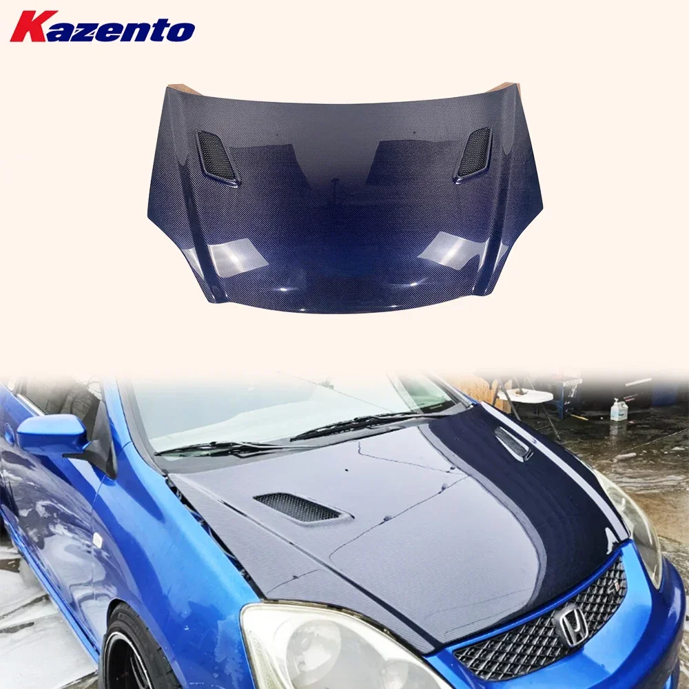 

For Honda EP3 2002 Civic MU Style Blue Vented Carbon Fiber Hood Bonnet Body Kits( Ocean freight is favorable, welcome to inqury)
