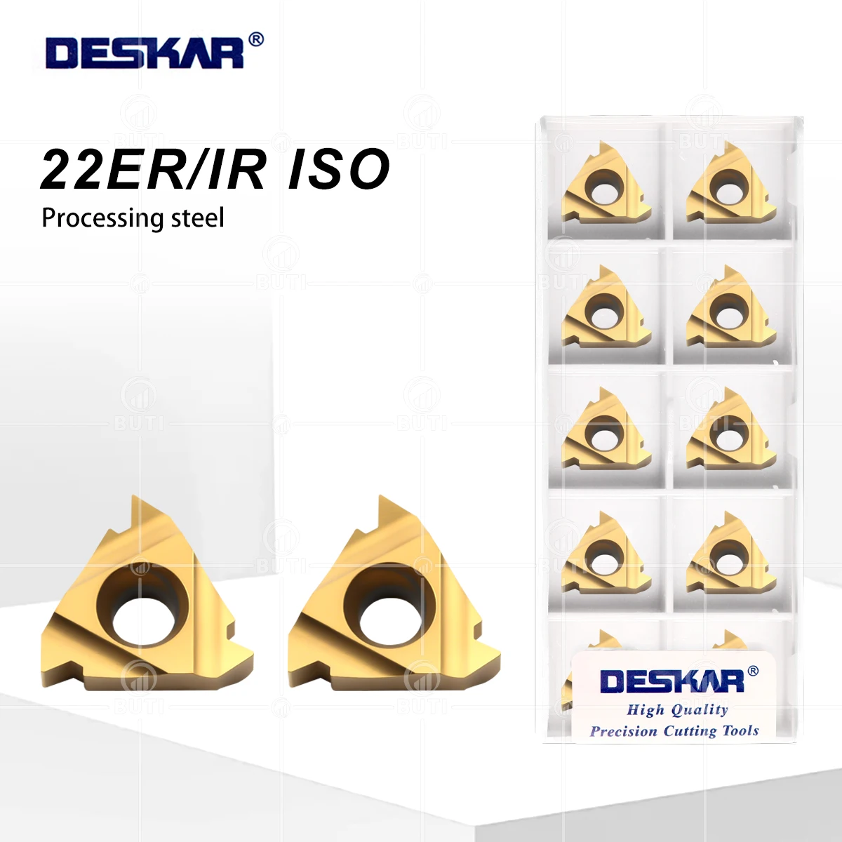 

DESKAR 100% оригинал 22ER 22IR 3.5 4.0 4.5 ISO 5.0 ISO 5.5 ISO 6.0 ISO LDC Токарный станок с ЧПУ Лезвие для резки резьбы из сплава Обработка стали