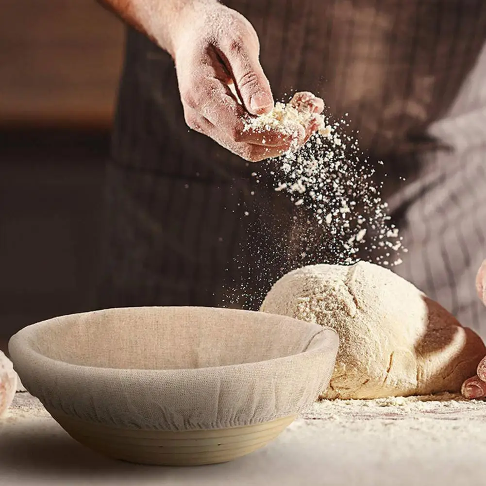 Excellent Natural Round Shaped Bread Proofing Basket Cover Lightweight Bread Proofing Bowl Liner Food Grade for Shop