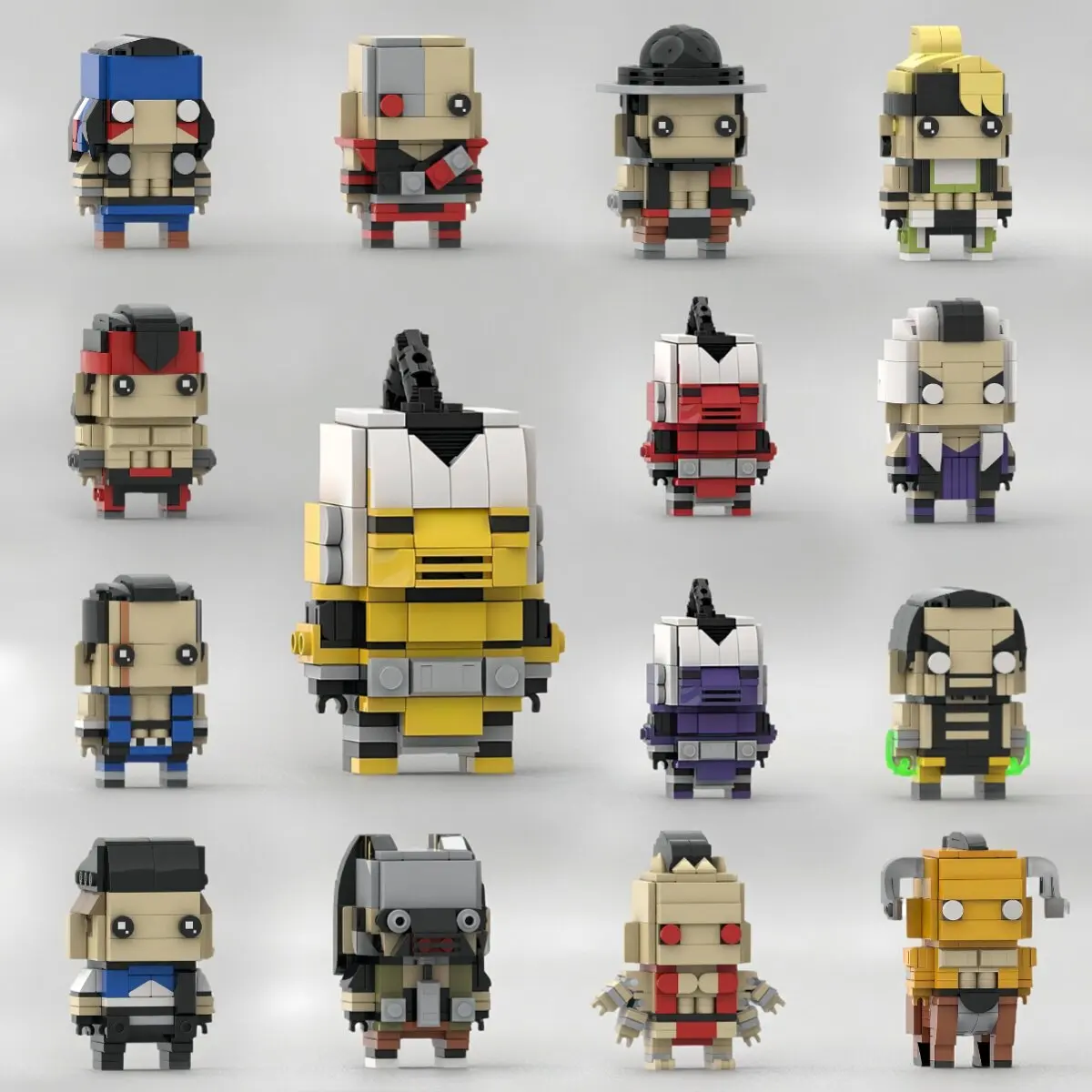 MOC Game Peripherals Cartoon Figures Model Mortaled Kombat III BricksHeadz Building Blocks Assembly Toys DIY Boy's Birthday Gift