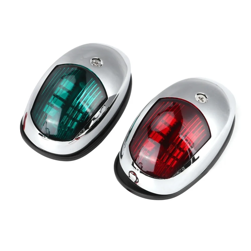 

1Pair Professional 12V LED Marine Navigation Light PC Boat Navigation Light Green Starboards Light For Yachts
