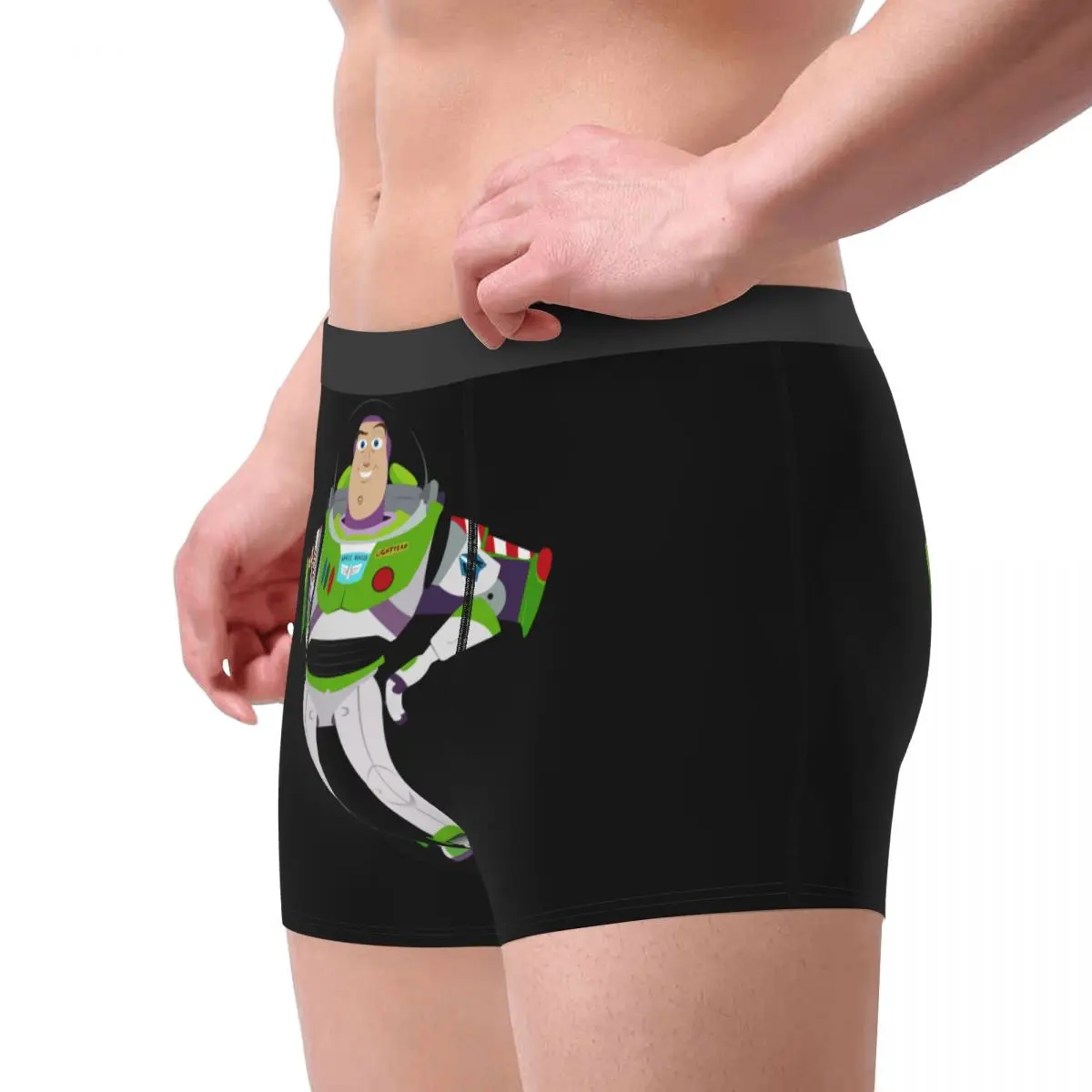 Custom Toy Story Buzz Lightyear Cartoon Underwear Men Stretch Boxer Briefs Shorts Panties Soft Underpants For Homme