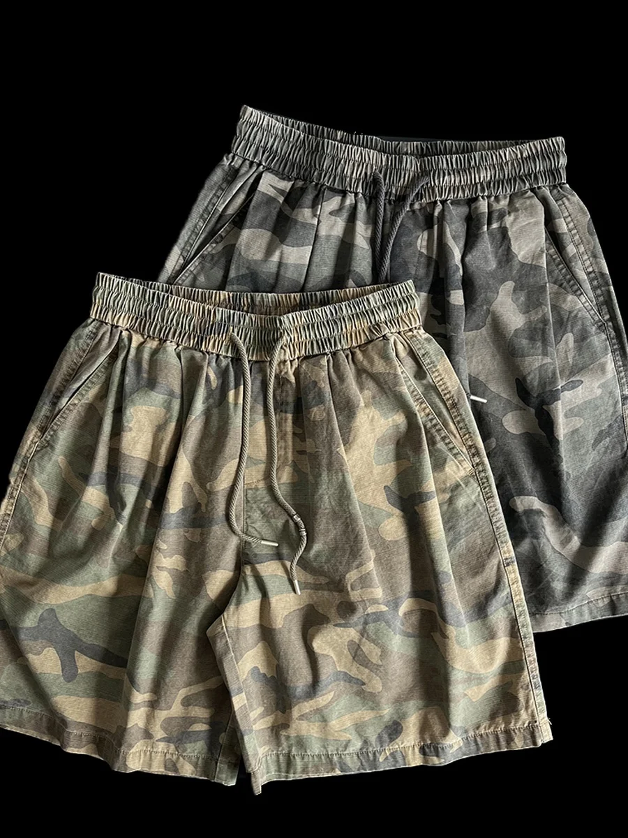retro-american-high-street-washed-pure-cotton-camouflage-workwear-shorts-trendy-loose-fit-five-quarter-casual-pants-summer