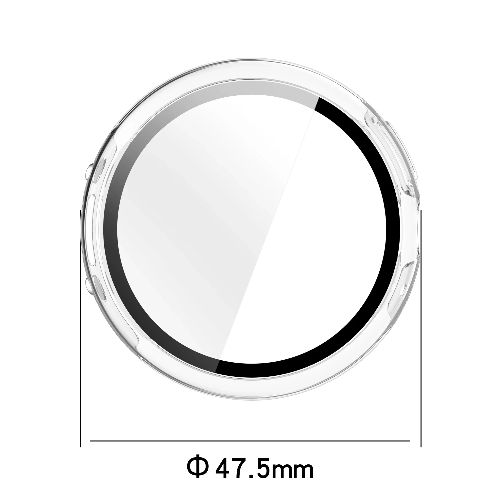 Gehärtetes Glas + Hülle für Google Pixel Watch 5 41mm 45mm, Hart-PC Rundumschutz-Bumper mit Displayschutzfolie für Google Pixel Watch 4 – Detail 3