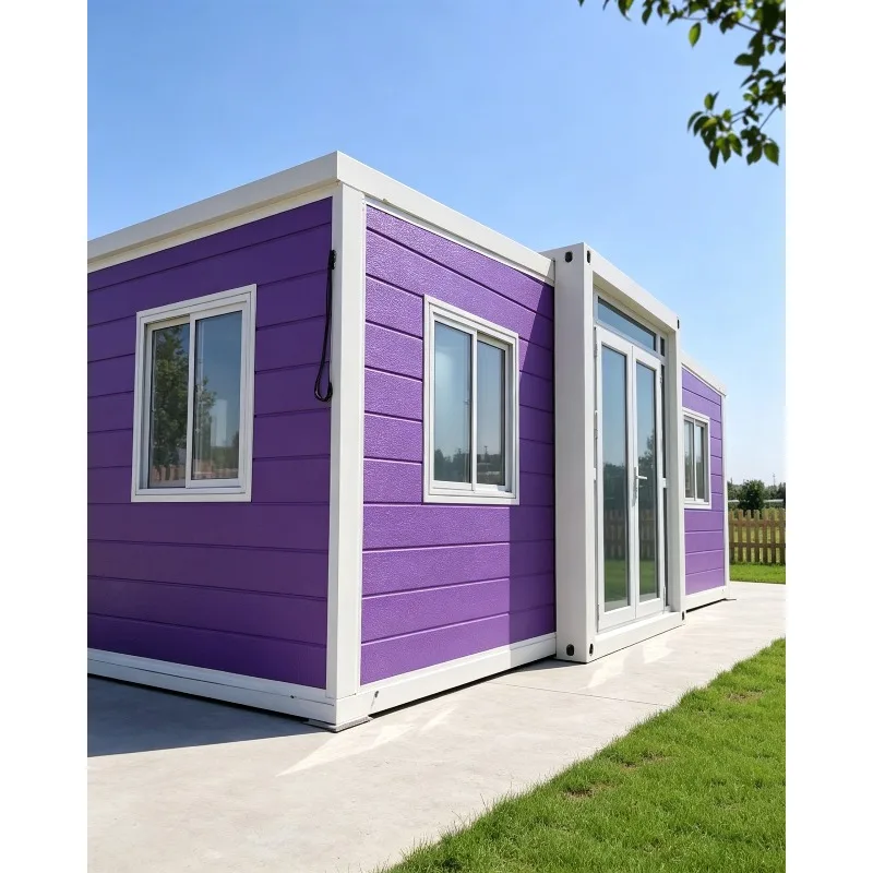 Luxury Modern 20ft 40ft Foldable Container House Steel Structure 3 Bedrooms Folding Container Tiny Home Portable for Supermarket