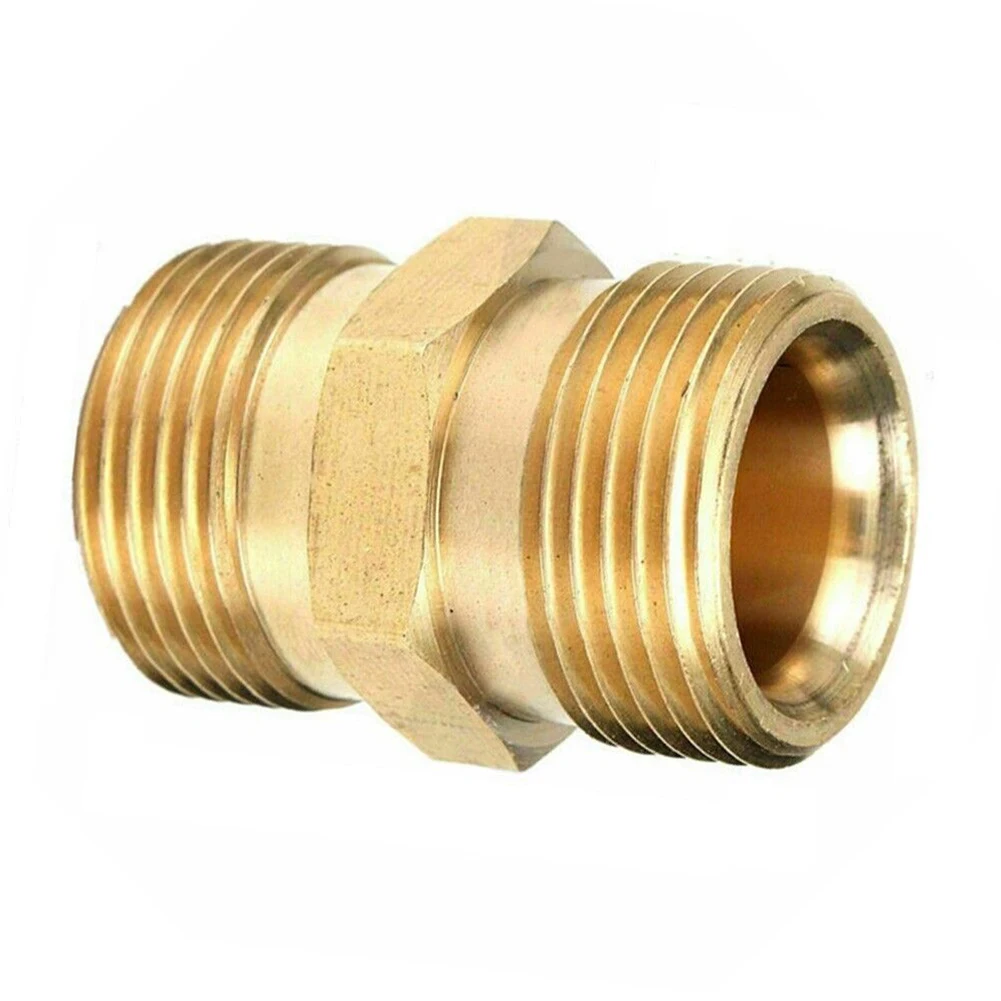 

Brand New M22/15mm Male Adapter Male Adapter Gold M22/15mm Pitchabout 1.5mm Power Pressure Washer Pump Hose Outlet