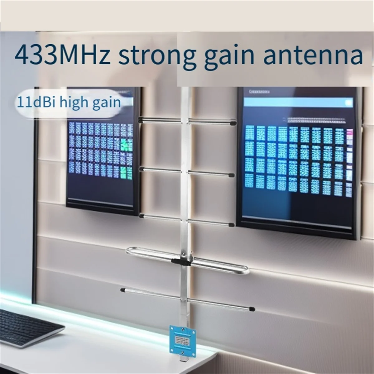 Premium para antena Yagi 433MHz 11DBi 6 elementos 433-470MHz con conector y Cable 3 metros conector macho SMA Pin macho