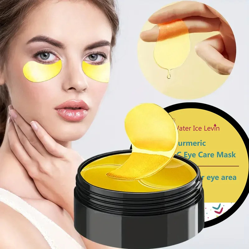 Turmeric vitamin C Eye Mask Anti Wrinkle Remove Dark Circle Eye Bags Puffiness Reduce Fine Line Firming Brightening Eye Patches