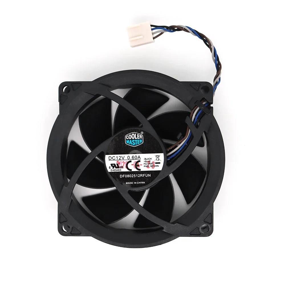 

Новый крутой бесшумный вентилятор DF0802512RFUN DC12V 0.6A 8025 с 4-проводным регулированием скорости, 80*80*25 мм