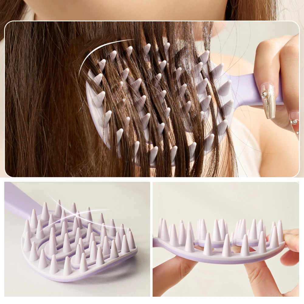 Relaxing Massage Comb Portable Hollow Hair Combs Scalp Massage Brush Salon Styling Tools Dry And Wet Dual-use Hair Brush