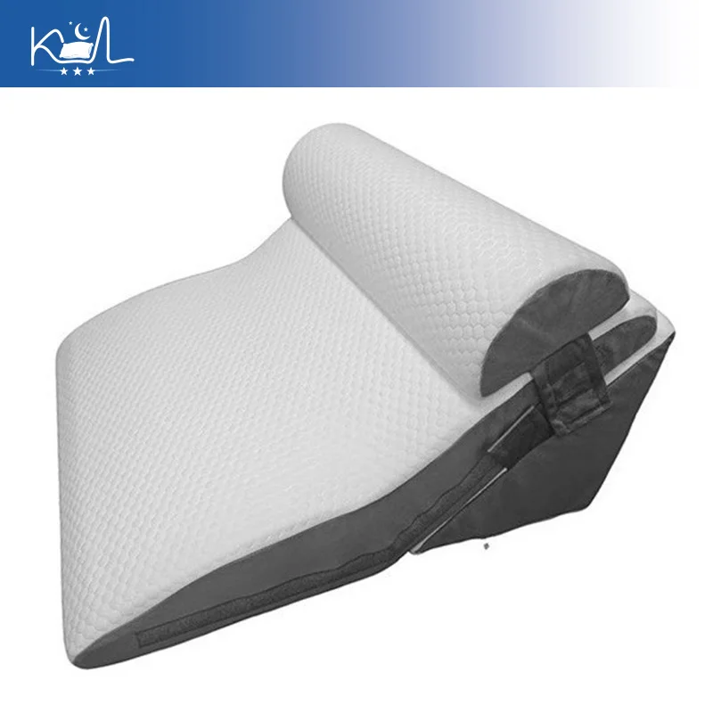 

3-Piece Bed Wedge Pillow Set, Adjustable Memory Foam for Post-Surgery Recovery, Acid Reflux Relief, Removable Washable Cover
