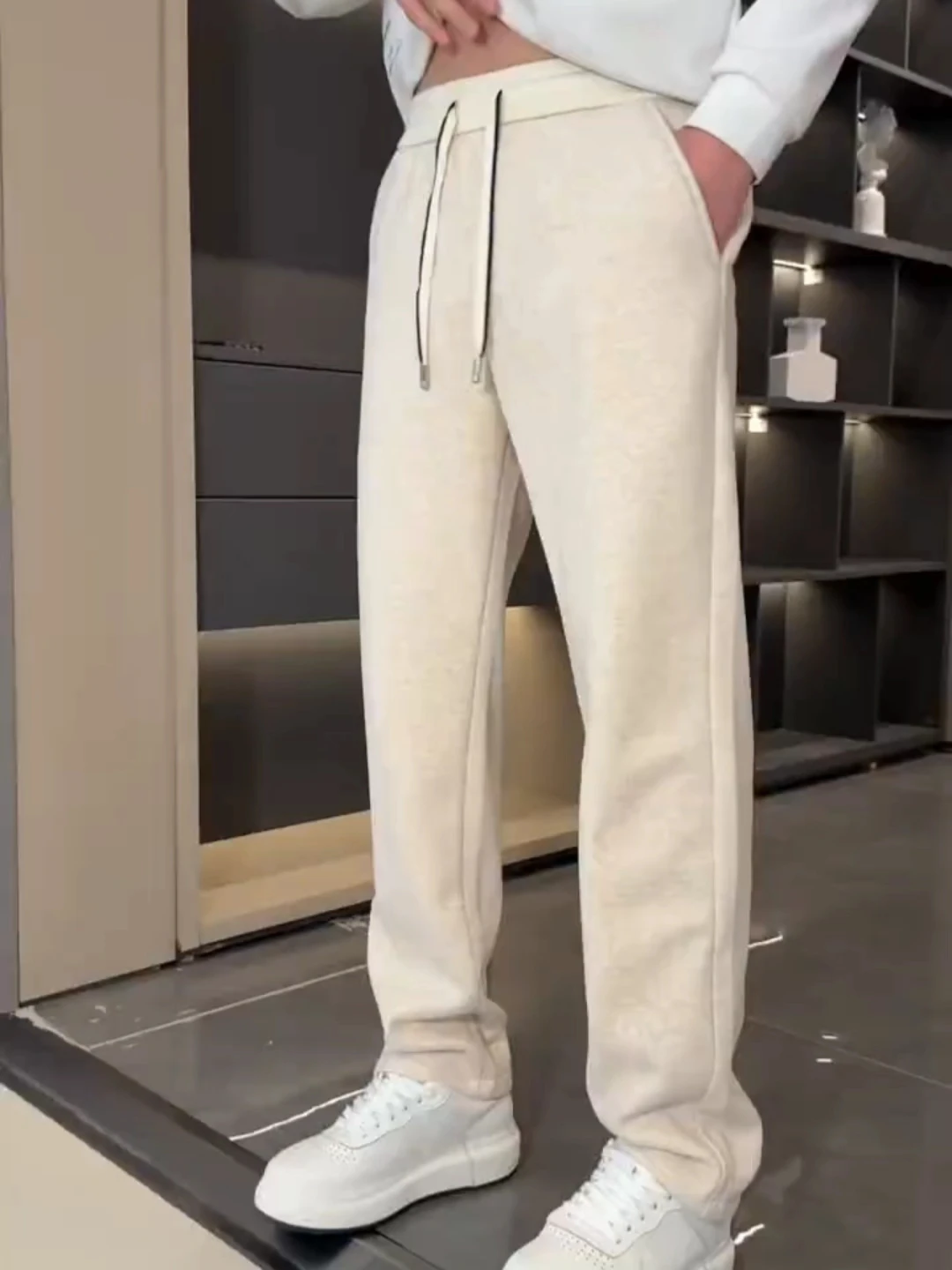 

Высококачественные модные мужские повседневные брюки, осень-зима, Новое поступление, универсальные деловые брюки с прямыми штанинами, антибактериальные