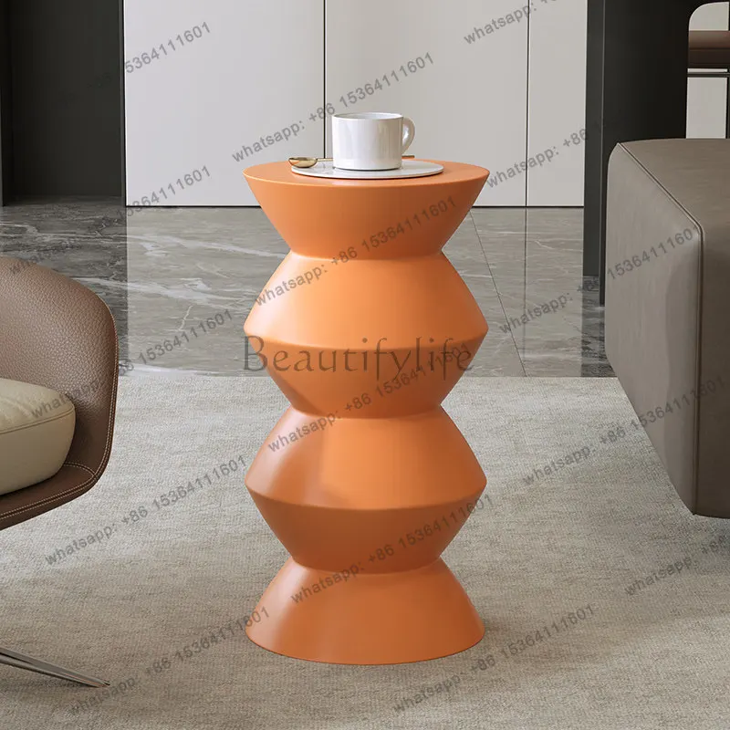 Round office Small side Magnesium oxide Creative courtyard Balcony Living room Sofa Outdoor side