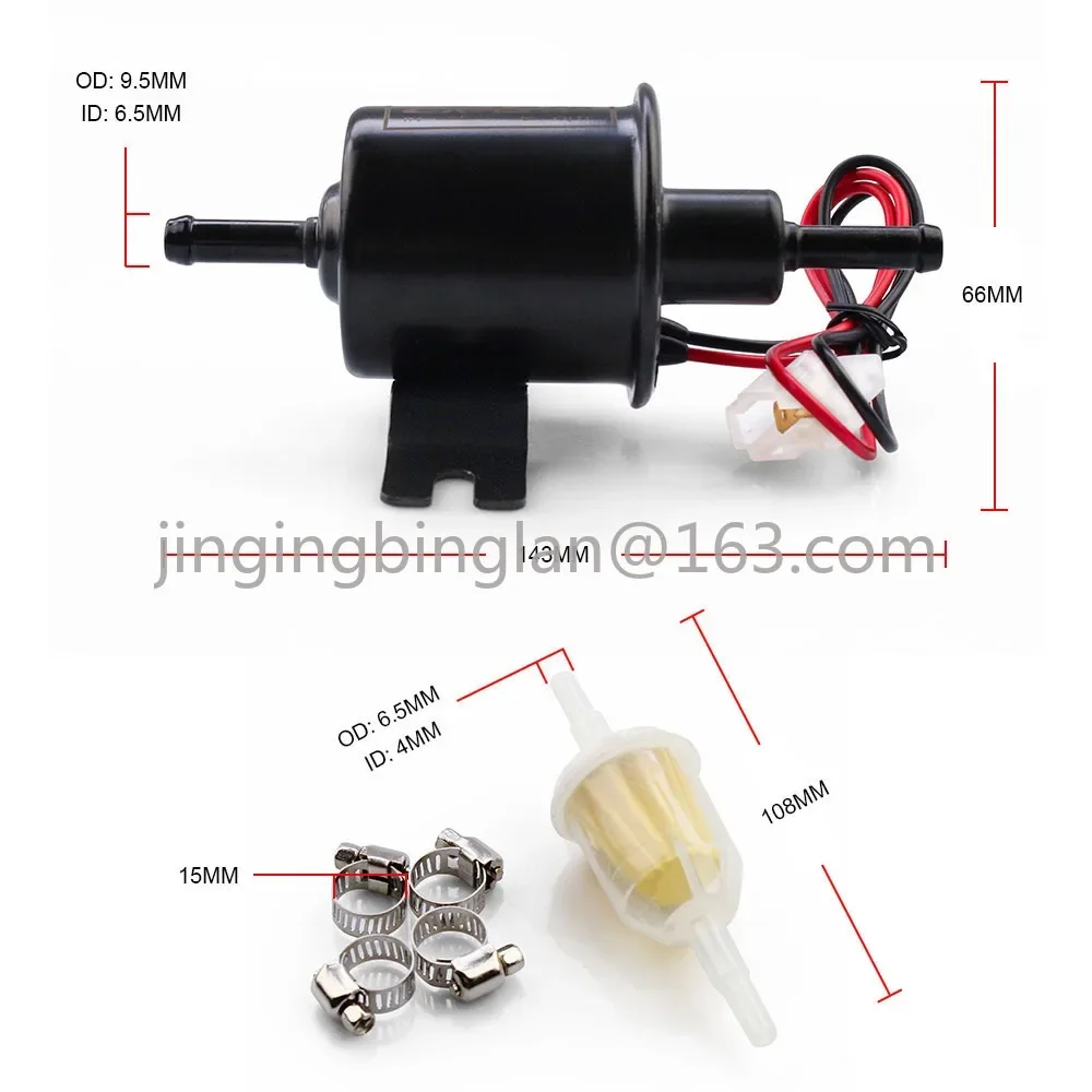 Car modification HEP-02A electronic oil pump diesel fuel pump 12V agricultural tractor, black upgrade