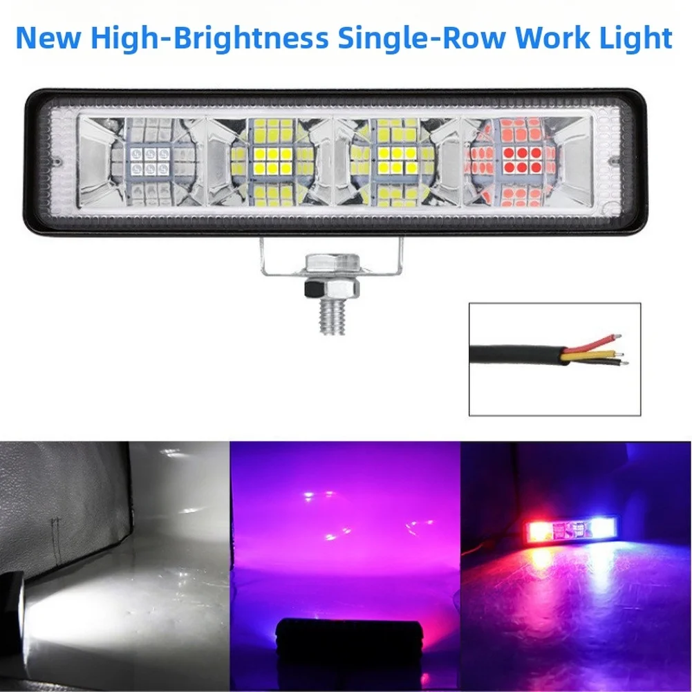 For SUV For UTV Off-Road Auxiliary LED Work Light Off-road Lighting Black Heat Dissipation Multi-mode Flashing