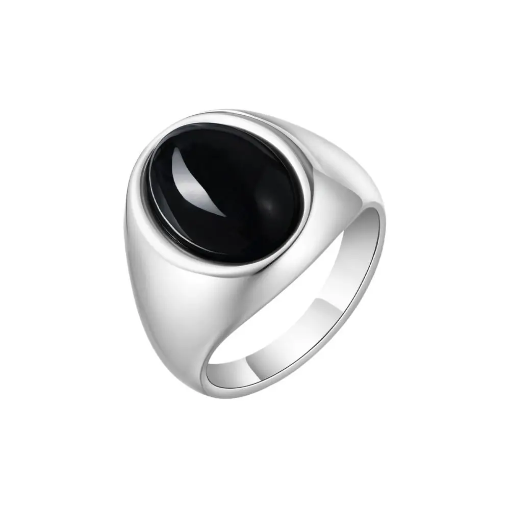 القوطية الشرير الصخرة الفولاذ المقاوم للصدأ حجر العين خاتم حساسة الصقيل الدائري العصرية مبالغ فيها البيضاوي البنصر هدايا الحفلات