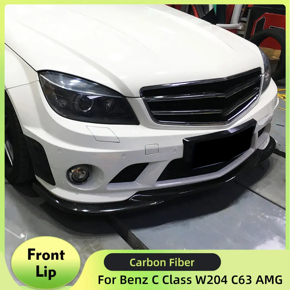 

Carbon Fiber / FRP Front Bumper Lip Spoiler For Mercedes-Benz C Class W204 C63 AMG Sedan 2009-2011 Car Styling Front Lip