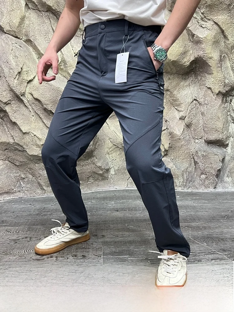 

Outdoor Softell Pants Qui Dry Wear Resistant 3D Tailoring Pred Glue Zipper New Autumn Busin Casual Pure Color