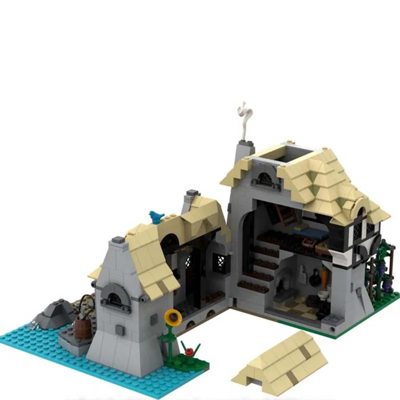 998-teiliges City Street Vinedresser's Half Timbered MOC Modulares Baustein-Modell Technologie DIY Jungen-Spielzeug Weihnachtsgeschenk