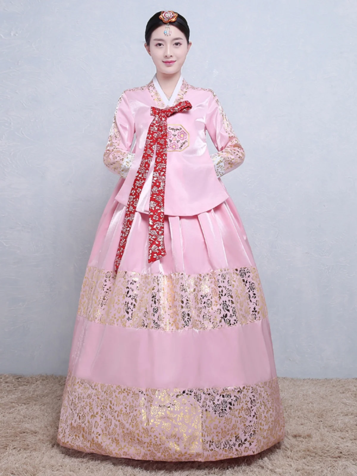

Traditional Korean Court Women's Costume New Style Improved Long Jin Dance Performance Outfit Traditional Hanbok Female Attire