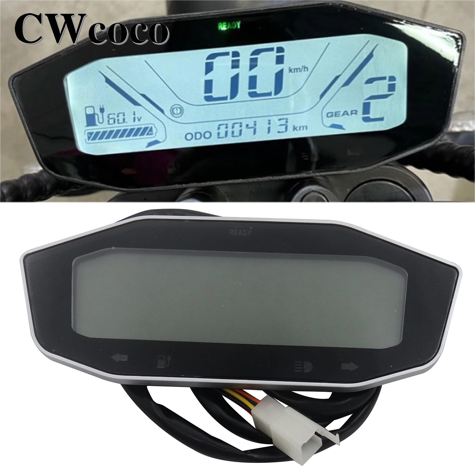 Electric Scooter 60V 72V Odometer Battery Power Display Speedometer Gear Table For Citycoco Scooter Harley Scooter Accessories