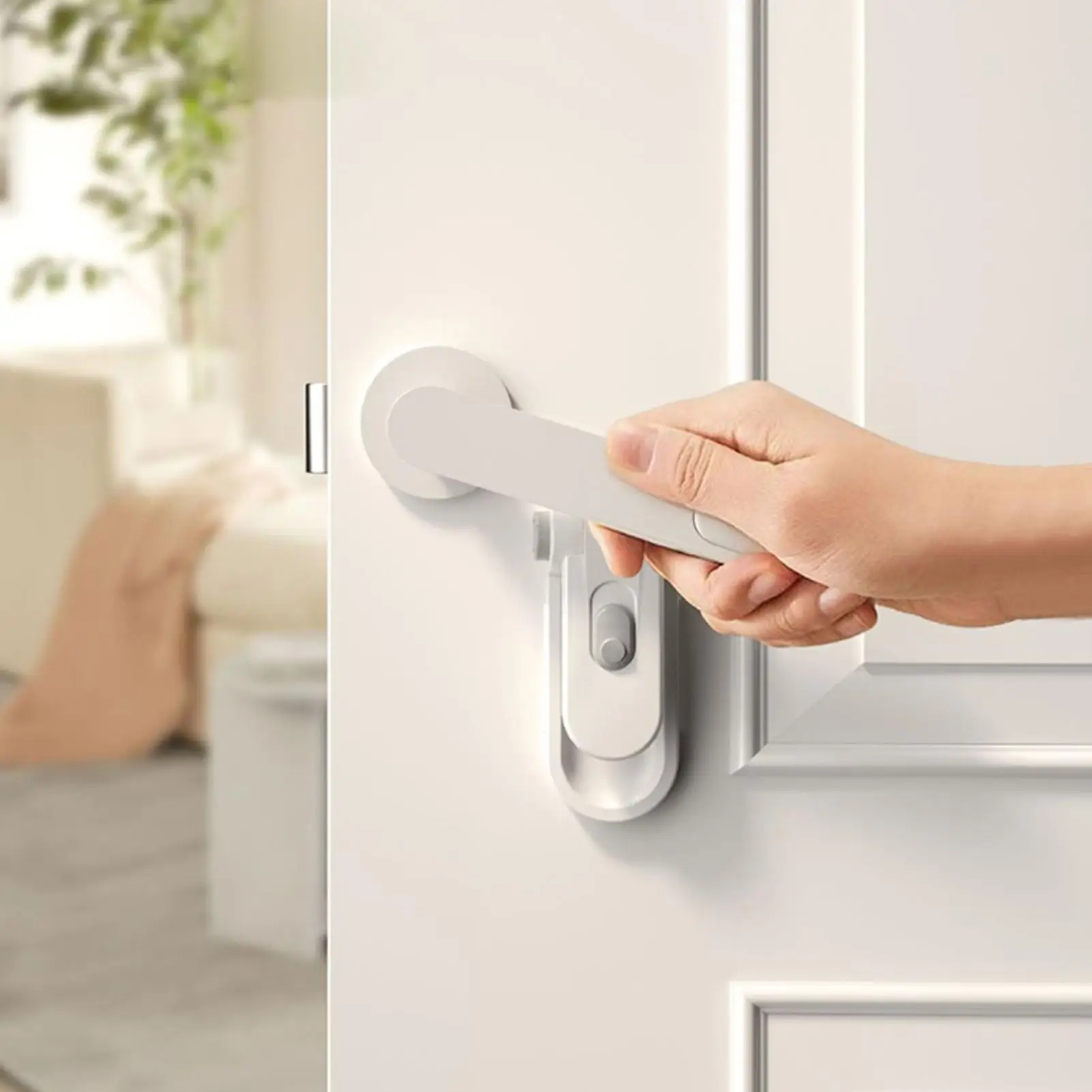 قفل رافعة الباب، مقبض الباب، أقفال أمان للأطفال شديدة التحمل، مزلاج أمان للشرفة والمطبخ والشقق الداخلية #5