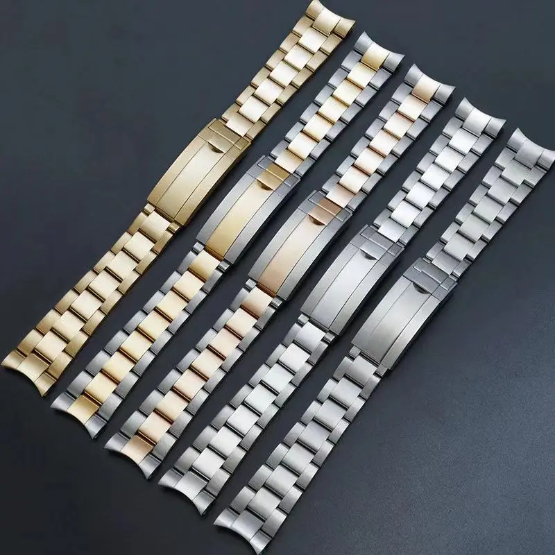 

316L Stainless Steel 20MM Width Watch band Three/Five Beads Bracelet Original Buckle For Datejust Bracelet Wistband Accessories