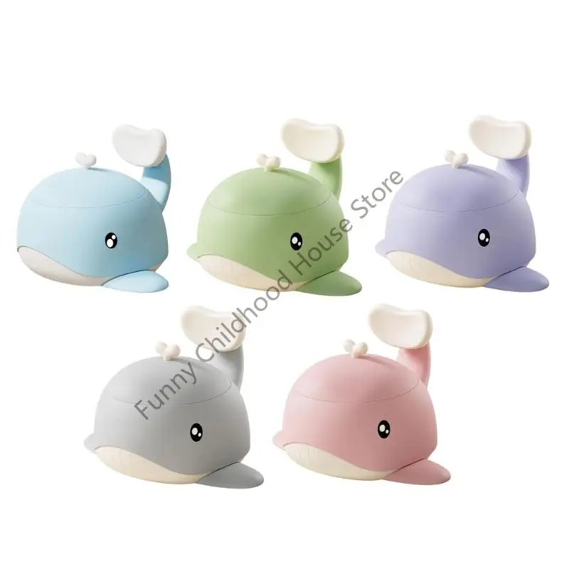 

D0LA Fun Whale Shaped Kids Potty Portable Toilet Trainer Ergonomic Design for Smooth From Diapers