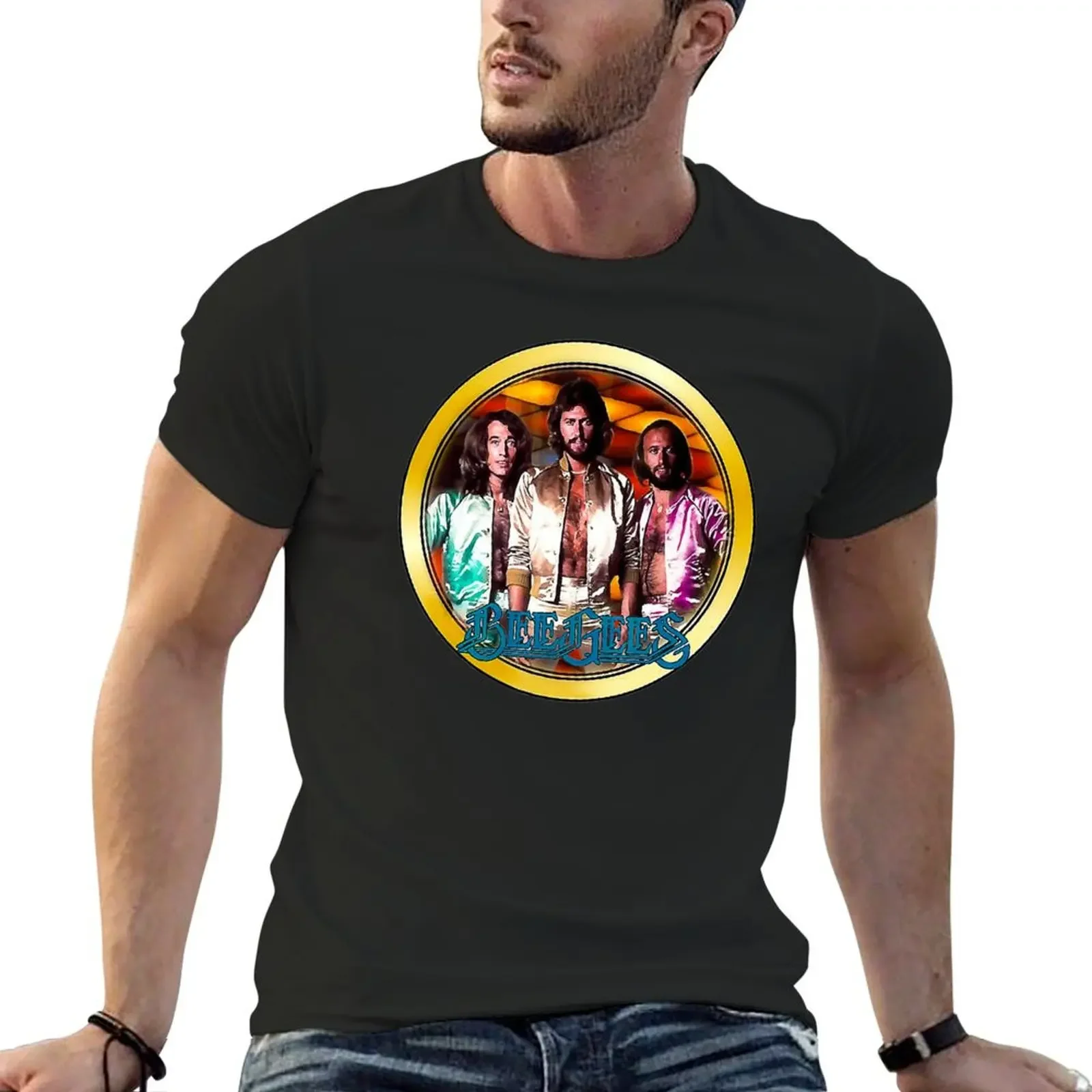 Bee Gees T-Shirt new edition graphic tee shirt boys animal print korean fashion men workout shirt