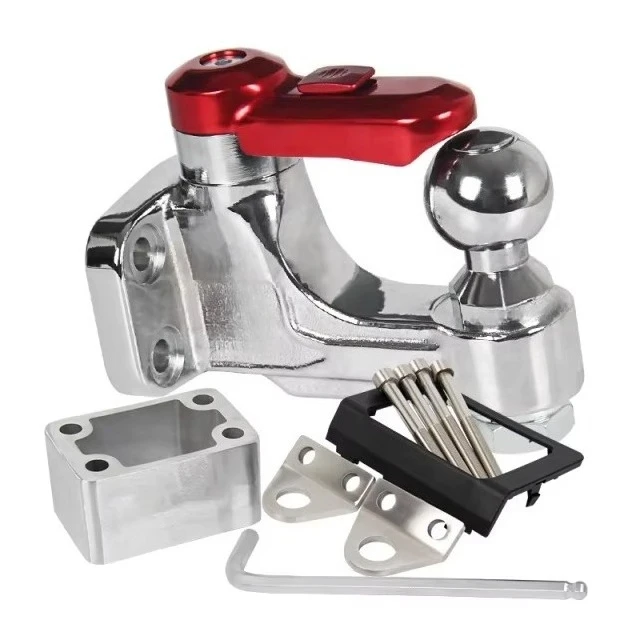 Hot-selling Heavy Duty 10T Forged Towing Hook Bright Silver Trailer Hitch Pintle for Trucks RVs Caravans Off-Road Vehicles