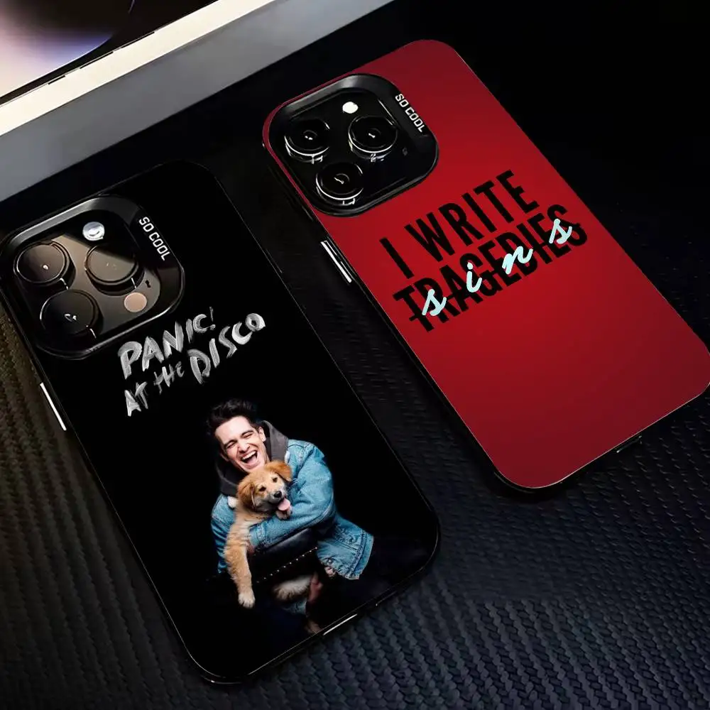 

P-Panic At T-The D-Disco Phone Case For iPhone17 16 15 14 13 12 Pro Max Grey Black Matte Laser Metallic Aurora Funda