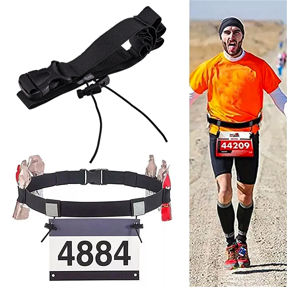 

Marathon Race Number Belt with 6 Loops Outdoor Running Waist Belt Running Bib Belt for Running Cycling Triathlon Marathon