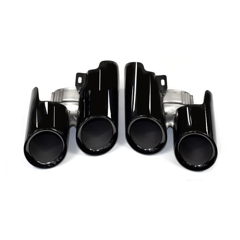 Suitable for Porsche Paramela panamera exhaust pipe modified GTS three-layer black four-out tail throat