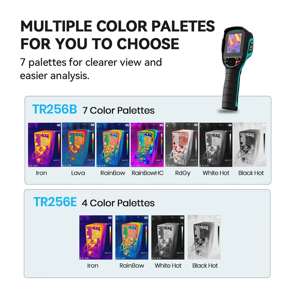 MILESEEY  Thermal Imager 256X192 Thermal Imaging Camera Infrared Temperature Meter For Repair, PCB, Pipeline Detection