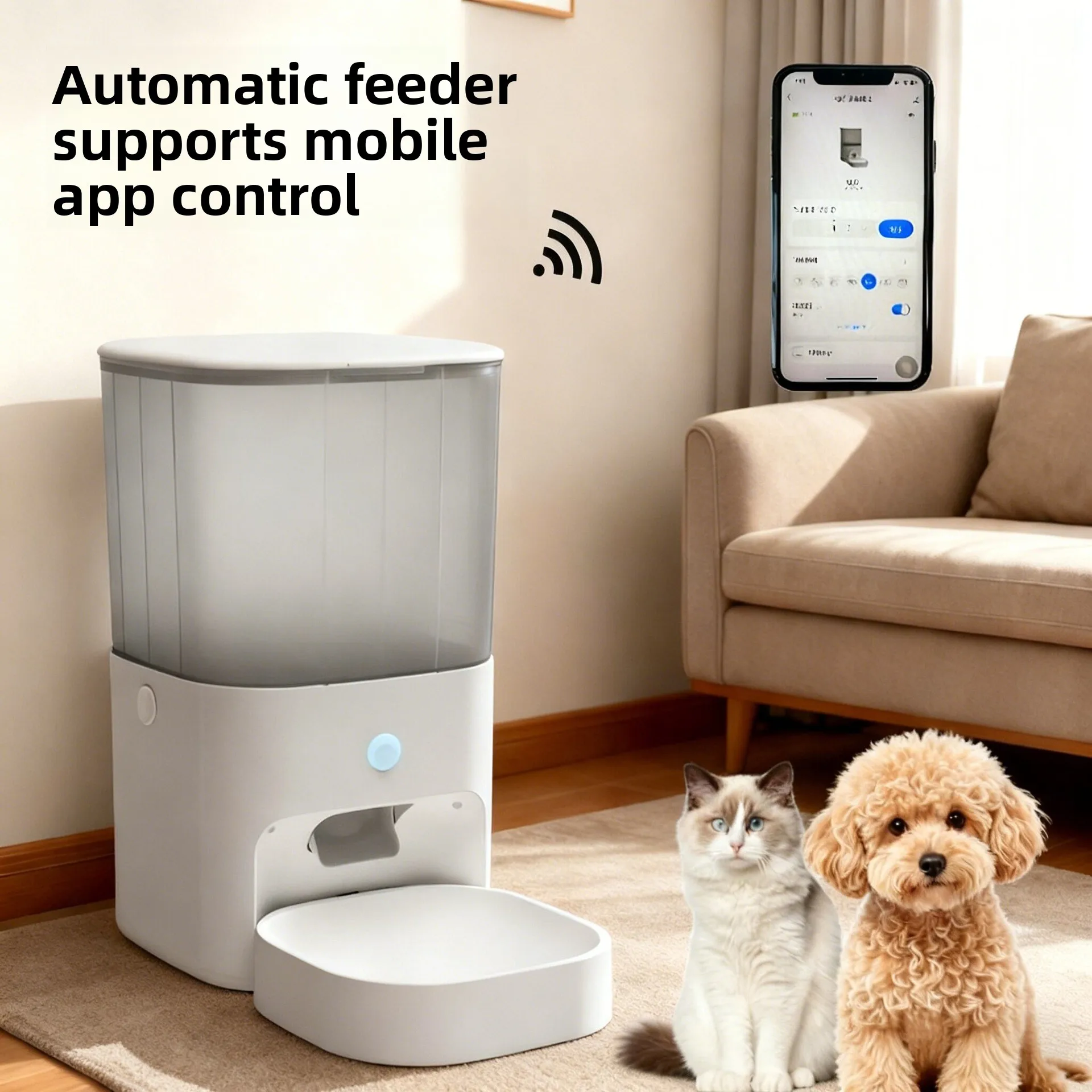

Автоматическая кормушка для собак и кошек, интеллектуальная кормушка с таймером и дозированием, управление через приложение, дистанционное управление миской для корма.