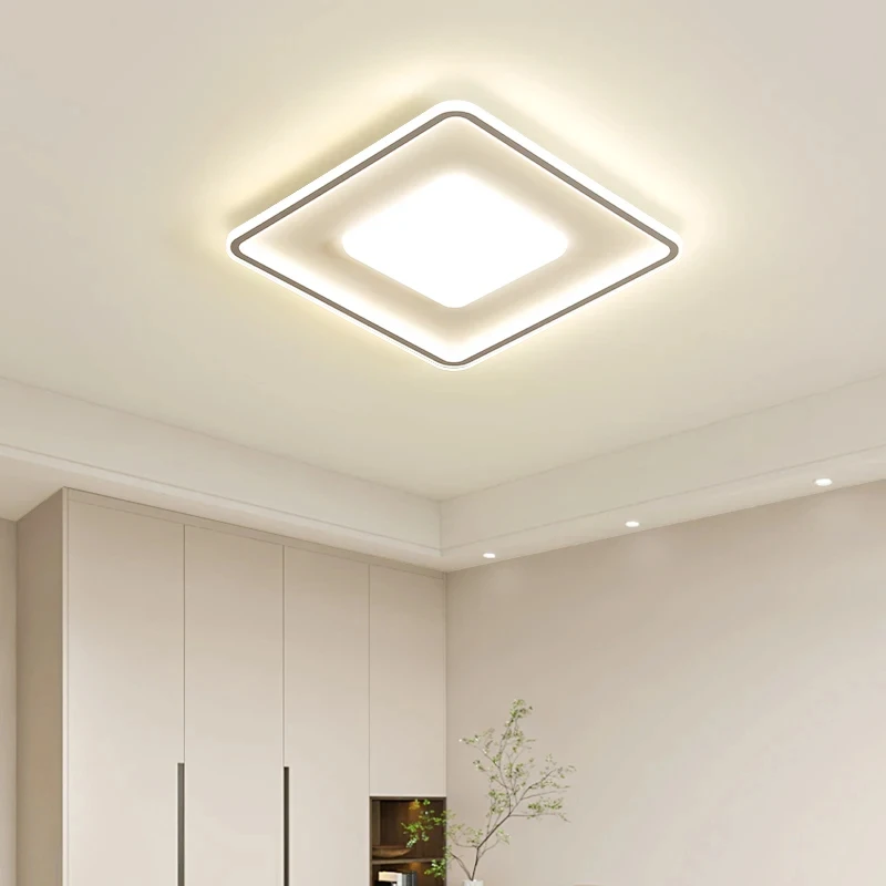 

Square LED Ceiling Lights Modern Bedroom Lamp Living Room Home Indoor Nordic Decorate Ceiling Chandelier Room Lighting Fixture