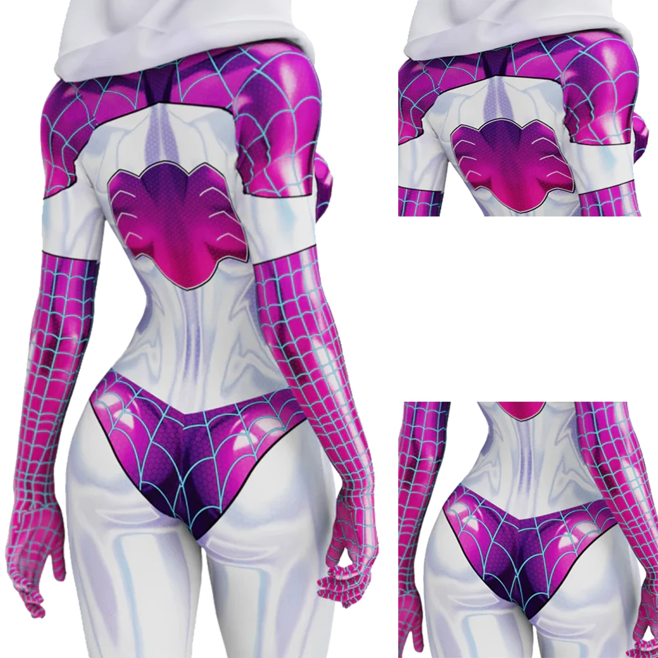 Girls Venom Gwen Spider Cosplay Superhero 3D Printed Spandex Bodysuits Women Venom Gwen Zentai Outfit Halloween Costume Female