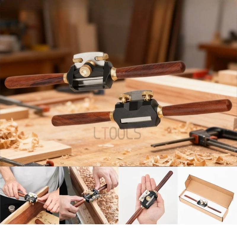 Mini Adjustable Wood Spoke Plane Flat Curved Base Hand Plane DIY Spoon Instrument Model Wood Carving Carpentry Tool