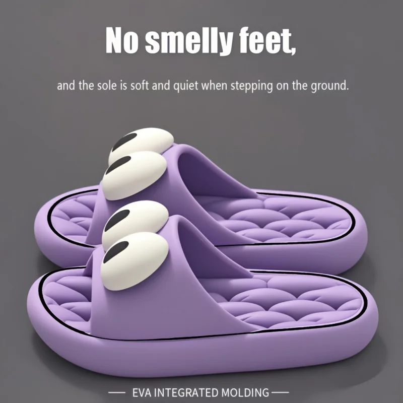 New Large-Eyed Flip Flops for Women Summer Outdoor Thick Sole Anti-Slip Home Indoor Cute Slippers view 4