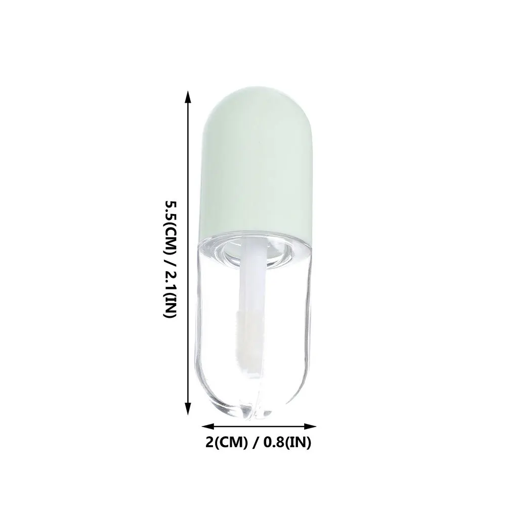 Garrafas transparentes para brilho labial, recipientes vazios recarregáveis para óleo labial, blush líquido, armazenamento de amostras, mini tubos, 8 peças