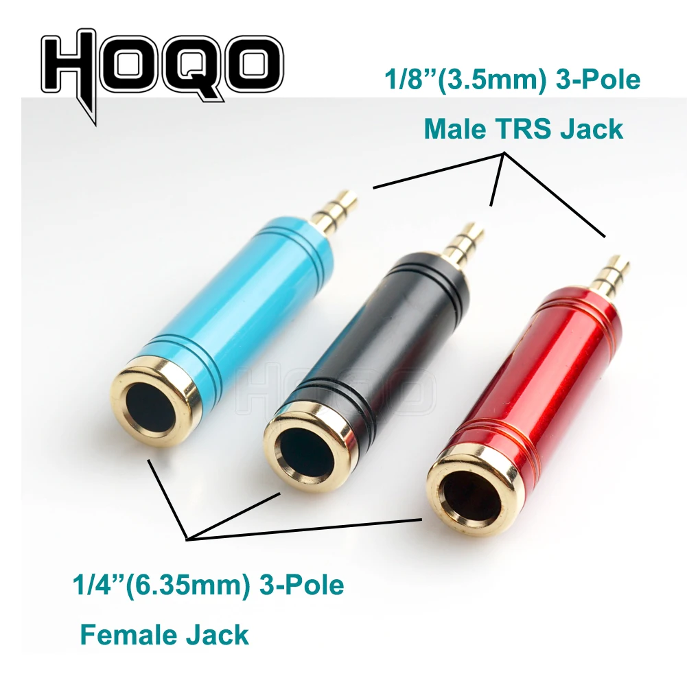 Gold Plating Audio Adapter TRS 1/8inch to 1/4inch TRS 3.5mm to 6.35mm Female Mono  Jack Stereo Hifi Mic Audio Connector