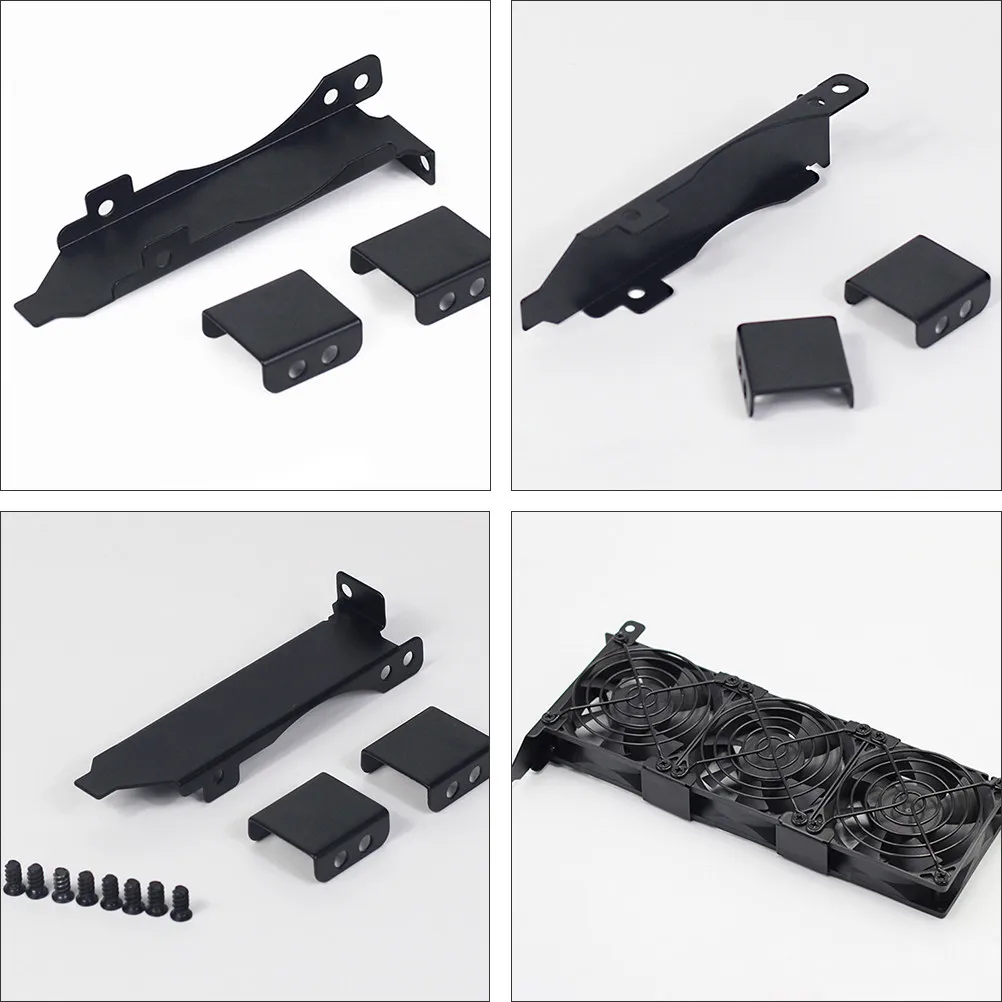 

Комплект кронштейнов для вентиляторов PCI-слотов из нержавеющей стали, тройной кронштейн для охлаждения видеокарты, держатель радиатора GPU с высокой пропускной способностью