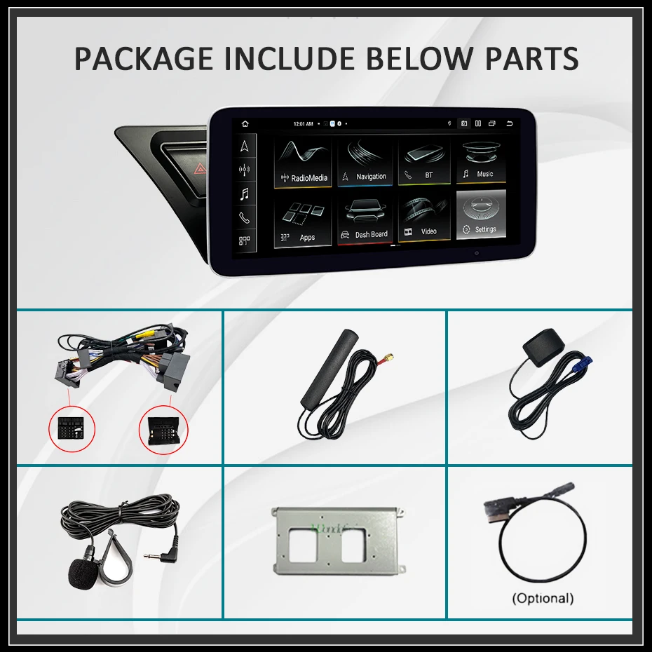 8 Core Wireless Carplay Android 14 Auto Auto Radio 2 DIN Für Audi A4 B8 A5 2009-2015 Stereo 1920*720 Bildschirm Multimedia-Player GPS – Detail 2