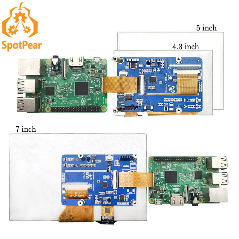 

Raspberry Pi DSI Mipi LCD Display Capacitive Touch Screen Option 4.3inch/5inch/7inch LCD