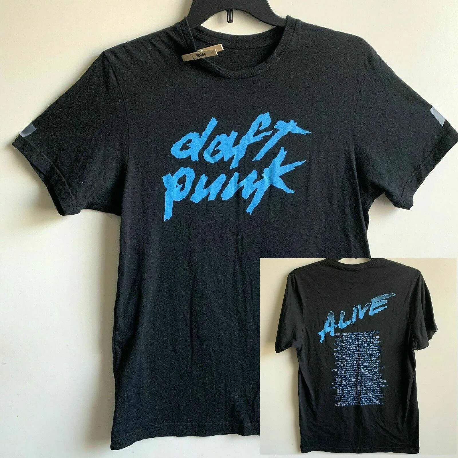 

Винтажная редкая 2007 DAFT PUNK VIVO TOUR MERCH PROMO новая футболка