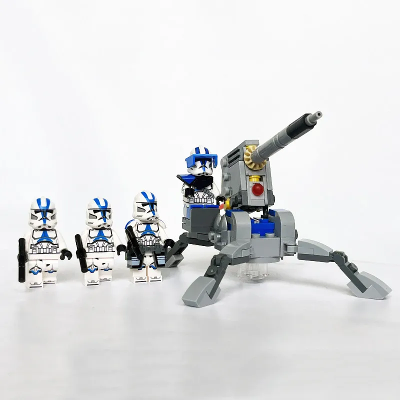 Compatible With Star Wars Stormtrooper Clone Trooper Battle Pack Minifigures Building Blocks Combat Set For Adult Collectors view 4