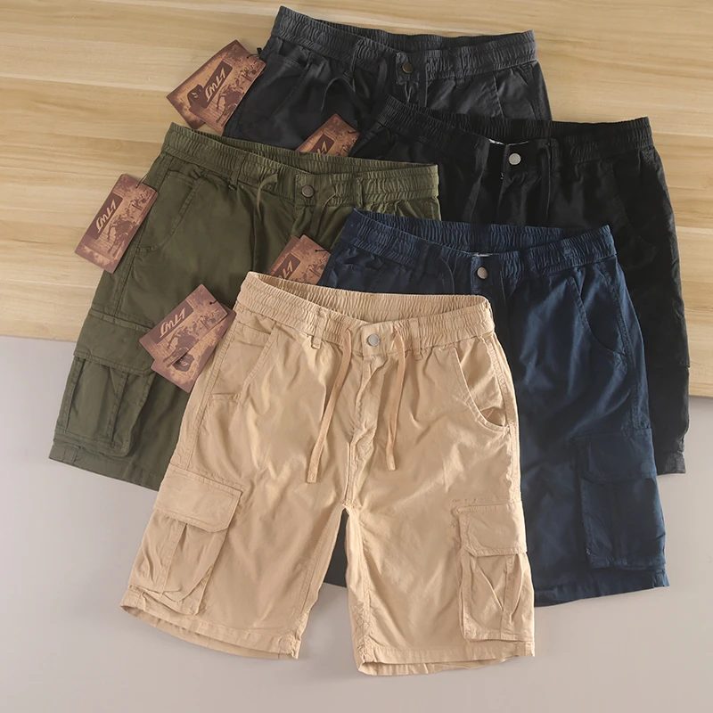 

Waed Vintage American Street Sle orts Повседневная уличная мужская эластичная рабочая одежда Хлопковые орлы Summer Faion Urban Youth