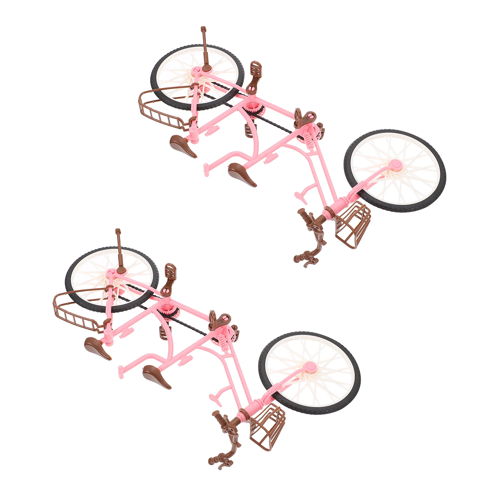 

Two-seater Bicycle Toy Desktop Model Kids Educational Gift Durable Bike Ornaments Practical Adornment ABS Material Promote