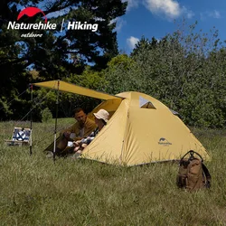 Naturehike autêntico 2 3 4 pessoa à prova dwaterproof água de gravação tendas acampamento montanhismo mochila tenda ao ar livre com esteira upf50