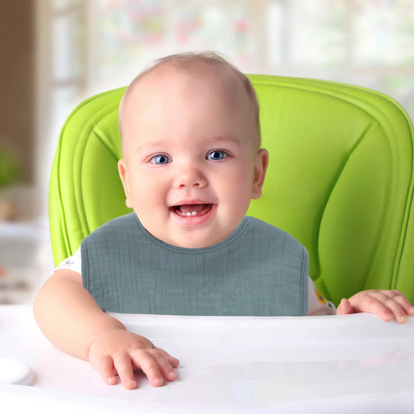 

6Pcs Baby Drooling Bibs U-Shaped Design for Infant Feeding Reusable Saliva Proof Bibs for Boys Girls 6-18 Months Comfortable